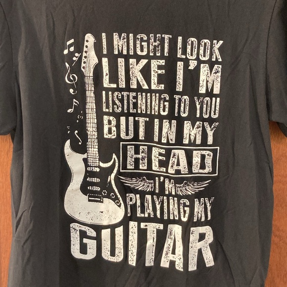 Funny Graphic Guitar T-Shirt Men’s Size Medium Soft - Picture 2 of 4